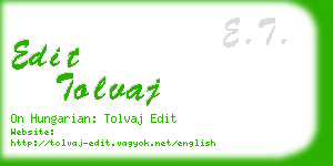 edit tolvaj business card